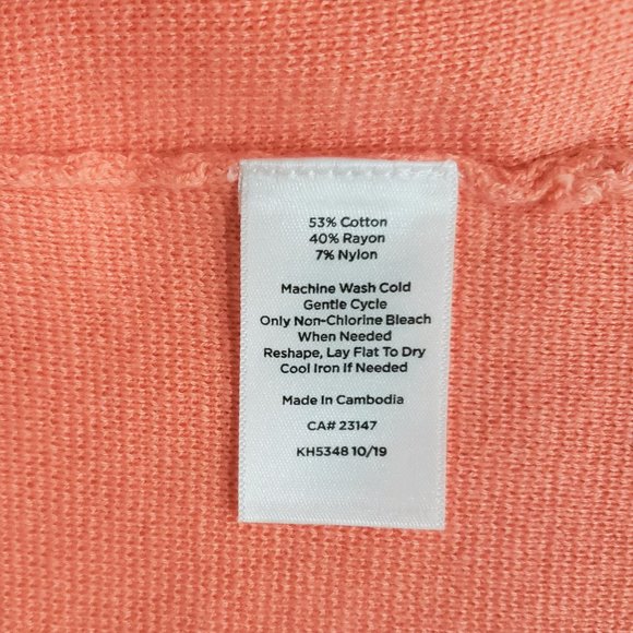 Talbots NWT Portrait Collar Coral Sweater, S - Picture 7 of 7